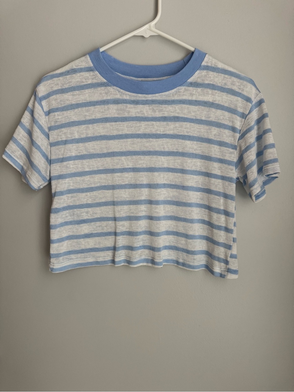 Altard State- Blue & White Striped Crop Tee